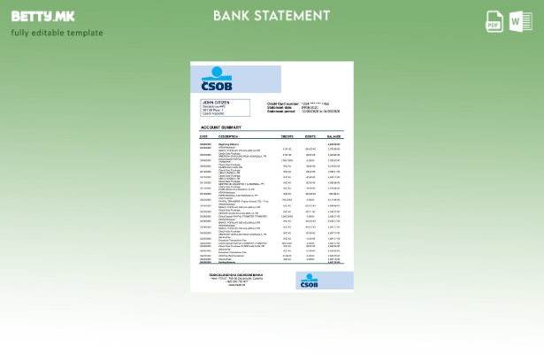 модерен стил Чешка Чешка Československá Obchodní Банка за извод од банка